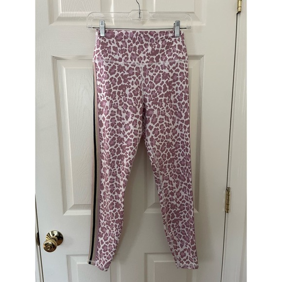 Spiritual Gangster Intent High Rise 7/8 Pink Leopard Leggings Size Medium - Picture 2 of 6
